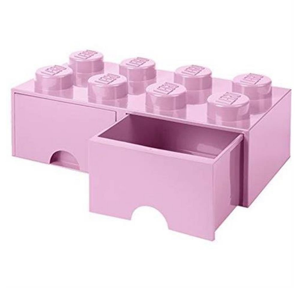 Room Copenhagen Aufbewahrungsdose LEGO® Storage Brick 8 Rosa, mit 2 Schubladen, Baustein-Form, stapelbar von Room Copenhagen