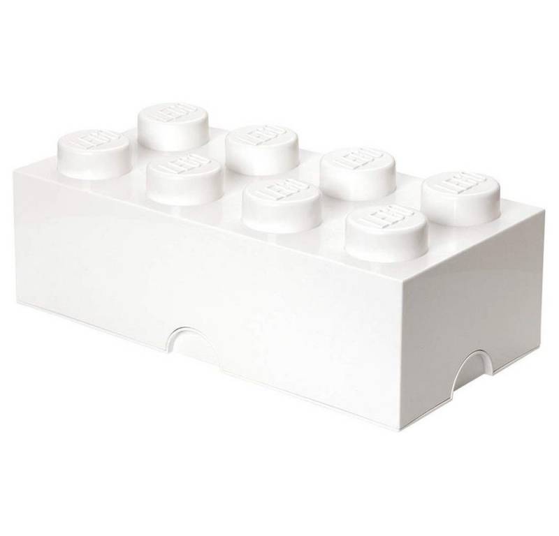 Room Copenhagen Aufbewahrungsdose LEGO® Storage Brick 8 Weiß, mit 8 Noppen, Baustein-Form, stapelbar von Room Copenhagen