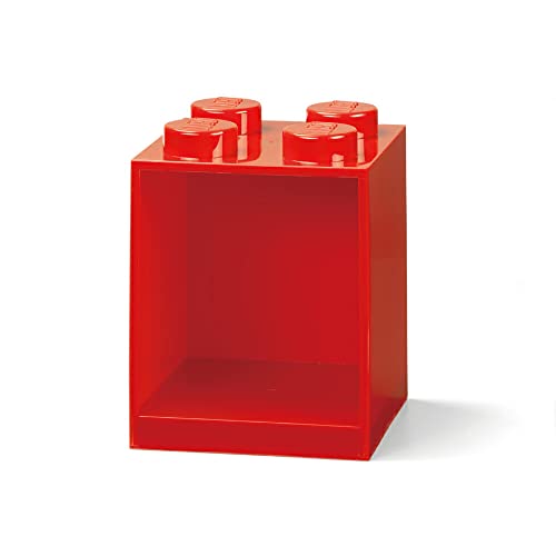 Room Copenhagen LEGO-Bausteinregal mit 4 Knöpfen, Rot, one size von Room Copenhagen