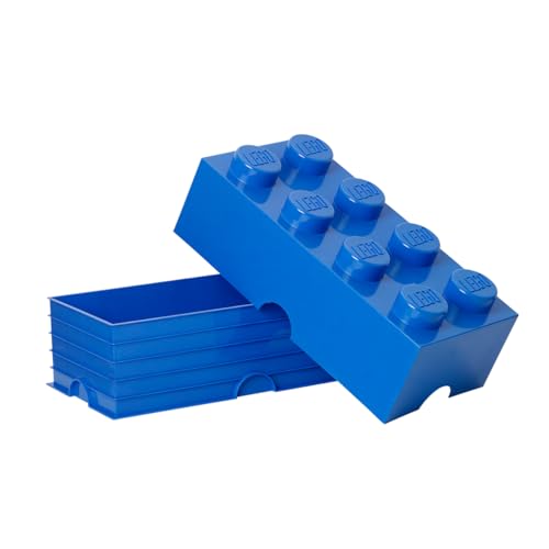 LEGO Aufbewahrungsstein, 8 Noppen, Stapelbare Aufbewahrungsbox, 12 l, blau von LEGO