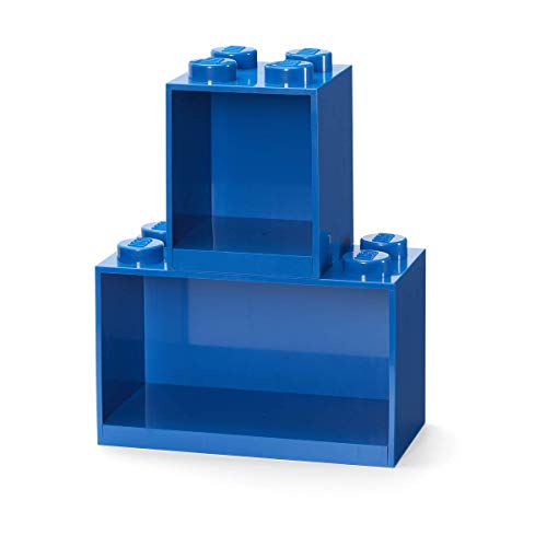 Room Copenhagen Lego Baustein-Regalset, 2 STK. -Blau, one Size von Room Copenhagen