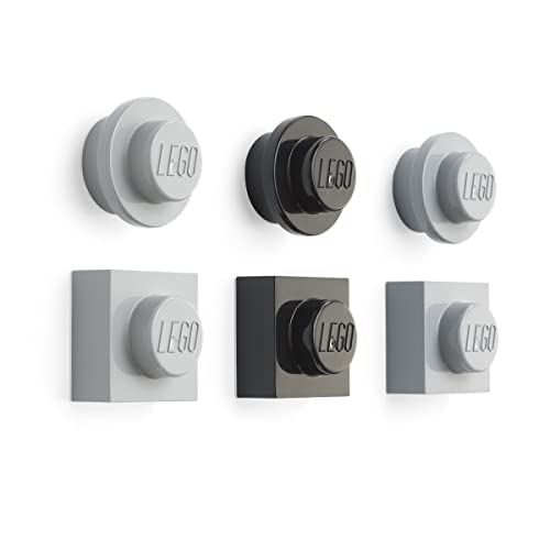 Room Copenhagen Lego Magnet-Set (Grau, ABS, Grau und Schwarz, 47x47x47 von Room Copenhagen