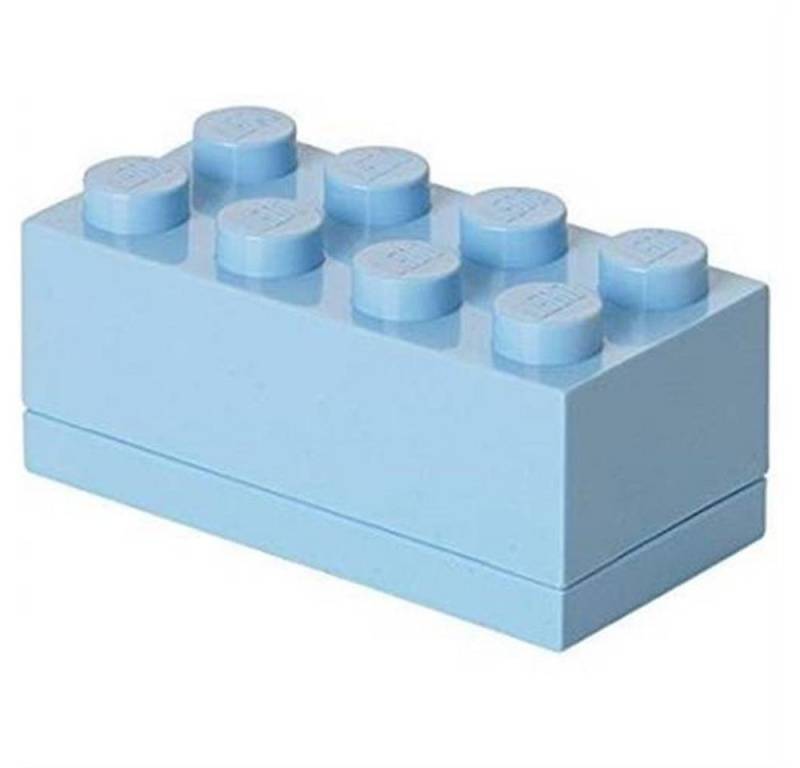 Room Copenhagen Lunchbox LEGO® Mini Box 8 Hellblau, mit 8 Noppen, Baustein-Form von Room Copenhagen