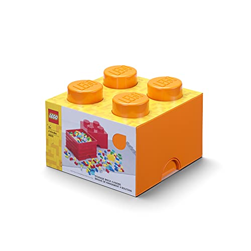 Room Copenhagen RC40031760 Lego Storage Brick 4er, orange, 18 x 25 x cm von Room Copenhagen