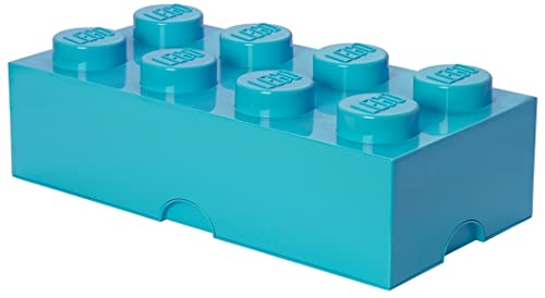 LEGO Aufbewahrungsstein, 8 Noppen, Stapelbare Aufbewahrungsbox, 12 l, türkis von Room Copenhagen