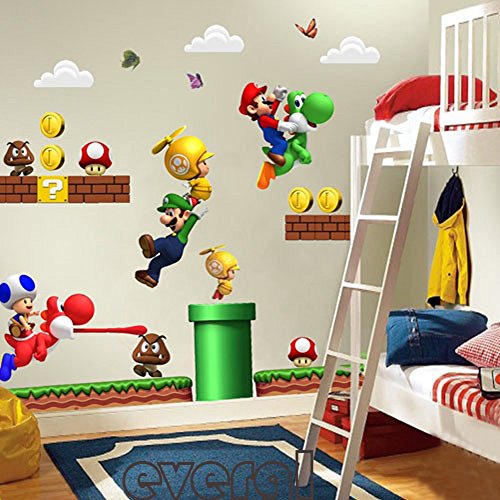 Super Mario Wandaufkleber von Room Décor For Kids