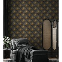 Art Deco Wallpaper Peel & Stick Und Traditionelle Tapete Abnehmbares Renterfreundliches Wanddekor Vintage Design von RoomBloomArt