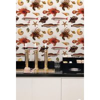 Sea World Wallpaper, Peel & Stick Und Traditionelle Tapete, Abnehmbare Renter-Freundliche Wanddekoration, Ozean-Design, Selbstklebend von RoomBloomArt