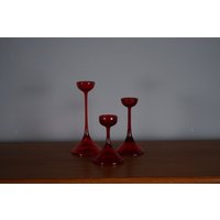 3 Er Set Wmf - Kerzenhalter Aus Den 70Er Jahren Glas von RoomLightDesign