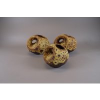 3Er Set Blumebvase Fat Lava Keramik Kugel von RoomLightDesign