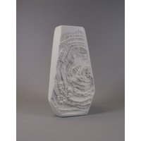 Kaiser Porzellan Fossil Vase, Bisquitporzellan 70Er Made in Germany Mid-Century von RoomLightDesign