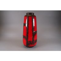 Keramik Vase Ruscha Studiokeramik Rot von RoomLightDesign