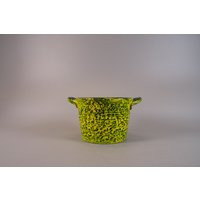 Kleiner Blumentopf Übertopf Von Jasba Keramik in Neon Gelb Aus Den 1970Er Jahren von RoomLightDesign
