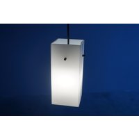 Rechteckige Glas Lampe Mit Schwarzem Kabel Aus Dem 60Er Jahren Mid Century Design von RoomLightDesign