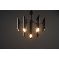 Space Age Deckenlampe Aus Verchromten Metallrohren Im Mid Century Design von RoomLightDesign