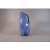 Studiokeramik Vase in Blau Signiert Anton Lang Studio Keramik Oberammergau von RoomLightDesign