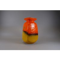 Super Poppige 70Er Jahre Vase Von Jasba Keramik in Orange Super Poppige 70Er Jahre Vase Von Jasba Keramik in Orange von RoomLightDesign