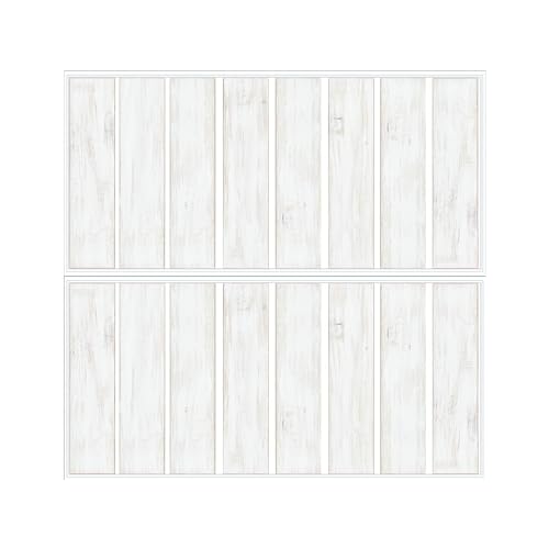 RoomMates Aufkleber mit Überfälzung, Holz, 43,8 x 92,7 cm, Weiß von RoomMates