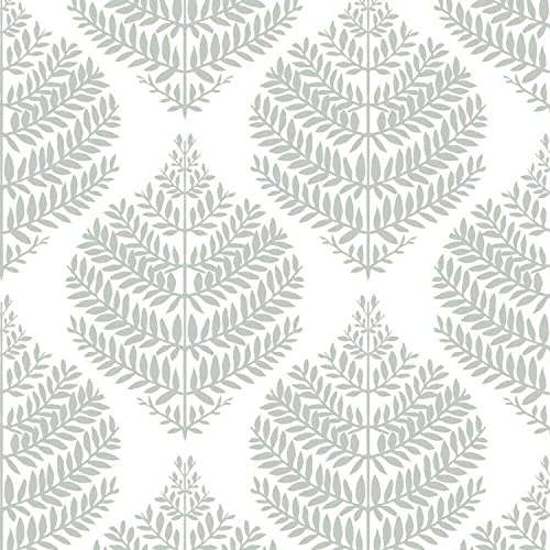 RoomMates RMK11511WP Hygge Fern Damask Gray Peel and Stick Wallpaper von RoomMates