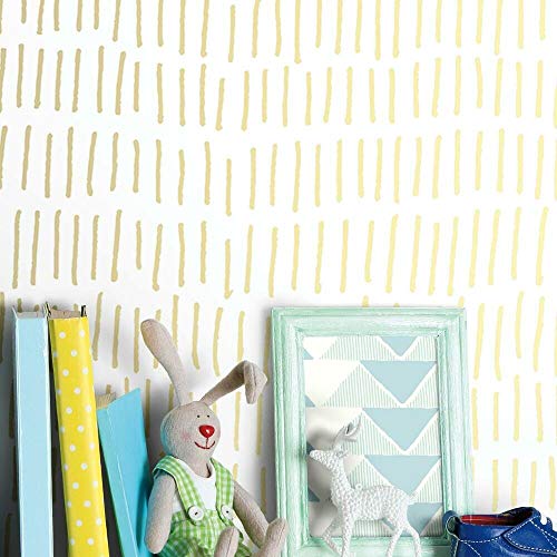 RoomMates RMK11612WP Tick Mark Metallic Gold and White Peel and Stick Wallpaper Small Sample RoomMates RMK11612WP Tick Mark Metallic Gold and White Peel and Stick Wallpaper Small Sample von RoomMates