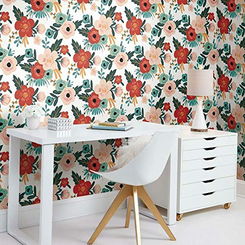 RoomMates RMK11625RL Poppy Floral, Vinyl, 45,72 cm x 5,74 m von RoomMates