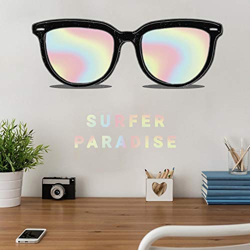 RoomMates RMK4133GM Riesige Sticker, wiederverwendbar, Sonnenbrille, Holographic, Vinyl, Schwarz, Grau und Weiß, 2,06 cm 6,1 cm by 33,02 cm 89,41 cm von RoomMates