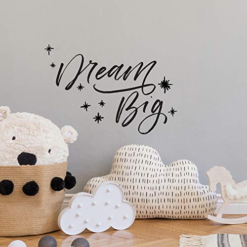 RoomMates RMK4592SCS Dream Big Wandaufkleber zum Abziehen und Aufkleben, Schwarz von RoomMates