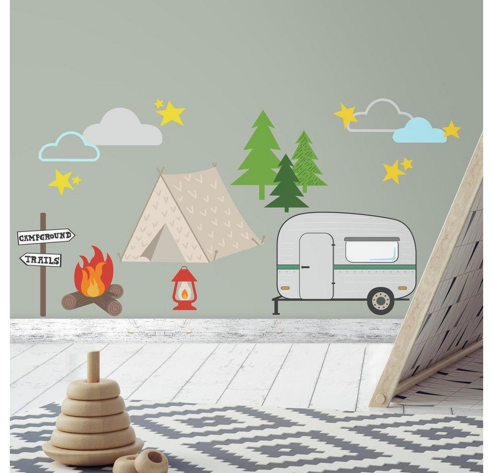 RoomMates Wandsticker Camping von RoomMates