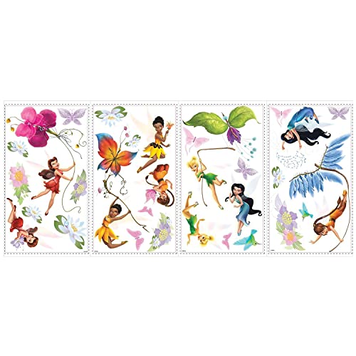 RoomMates Wandsticker Disney FAIRIES - FEEN mit Glitter! von RoomMates