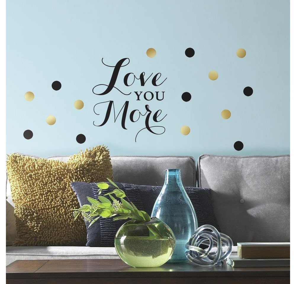 RoomMates Wandsticker Love you more" Quote" von RoomMates
