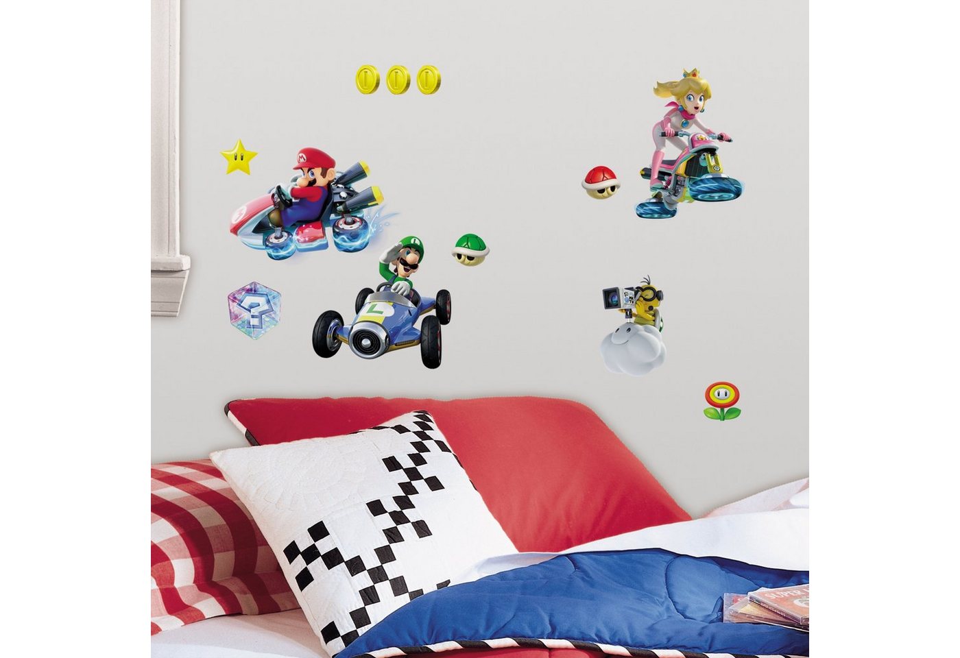 RoomMates Wandsticker Mario Kart mit Freunden von RoomMates