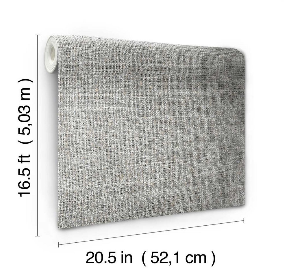 RoomMates Wandsticker PEEL & STICK Wallpaper - Tweed Grau von RoomMates