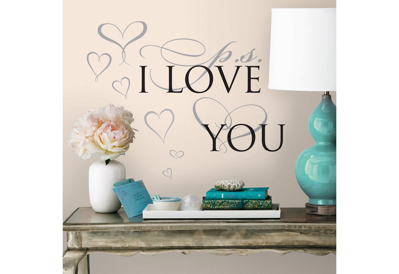 RoomMates Wandsticker PS I Love you Quote" von RoomMates