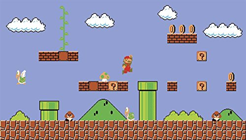 RoomMates jl1331 m Super Mario Retro X-Large Stuhl Schiene Ziegelsteinwand Wandbild, ultra-strippable, 6 "x 10.5 von RoomMates