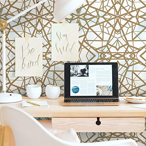 RoomMates rmk10689wp Shatter Geometrische BlauWeiß Flüssigtapete, schälen und Stick Wallpaper, 52,1 cm breit x 16,5 Füße, SkyGold RoomMates rmk10689wp Shatter Geometrische BlauWeiß Flüssigtapete, schälen und Stick Wallpaper, 52,1 cm breit x 16,5 Füße, SkyGold von RoomMates