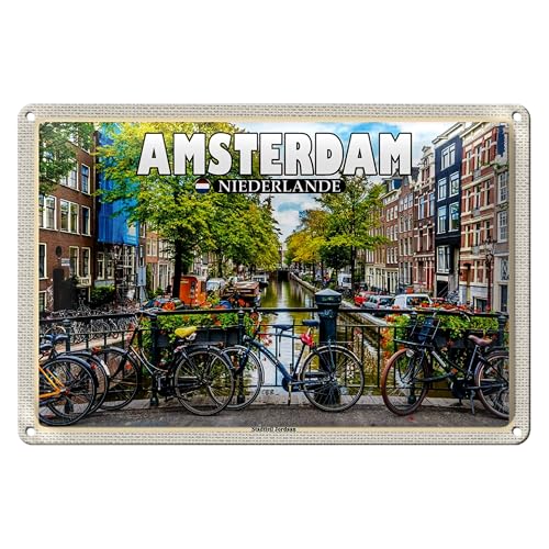 Blechschild | Amsterdam | Niederlande | Stadtteil Jordaan | 20 cm x 30 cm Blechschild | Amsterdam | Niederlande | Stadtteil Jordaan | 20 cm x 30 cm von Roomando