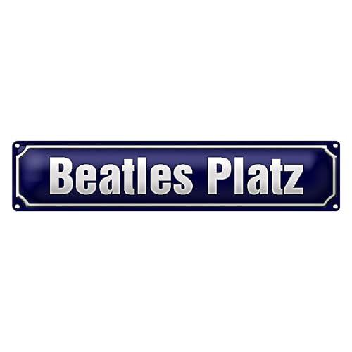 Blechschild | Beatles Platz | Nostalgie für Zuhause | 10 x 46cm von Roomando