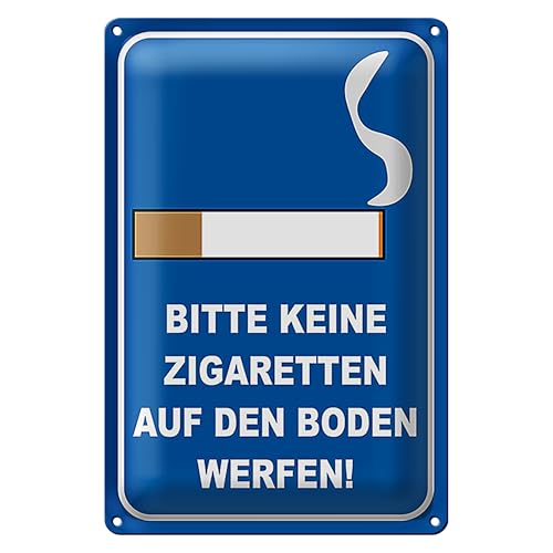 Blechschild | Bitte keine Zigaretten | auf den Boden werfen | 20 cm x 30 cm Blechschild | Bitte keine Zigaretten | auf den Boden werfen | 20 cm x 30 cm von Roomando