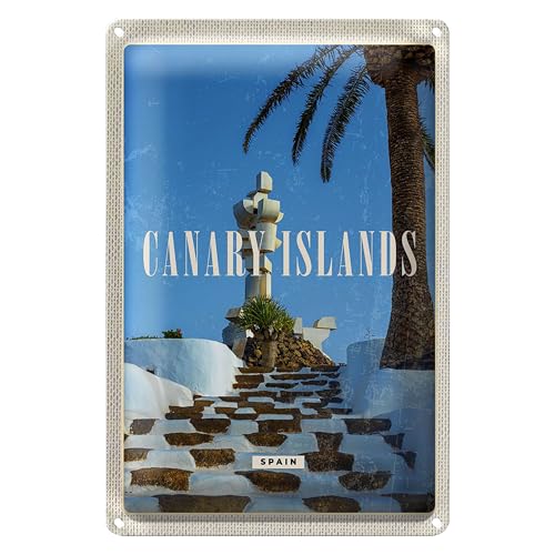 Blechschild | Canary Islands | Spanien | Retro-Dekoration | 12 cm x 18 cm Blechschild | Canary Islands | Spanien | Retro-Dekoration | 12 cm x 18 cm von Roomando