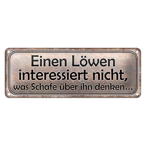 Blechschild | Einen Löwen interessiert nicht | Motivationsspruch | 10 x 27cm Blechschild | Einen Löwen interessiert nicht | Motivationsspruch | 10 x 27cm von Roomando