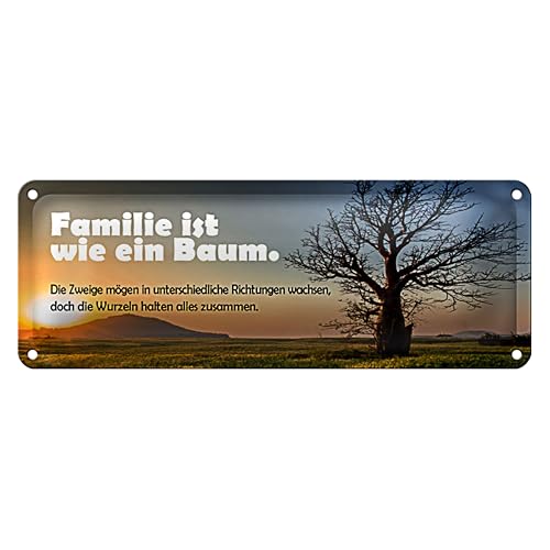 Blechschild | Familie ist wie ein Baum | Dekoration | 10 x 27cm Blechschild | Familie ist wie ein Baum | Dekoration | 10 x 27cm von Roomando