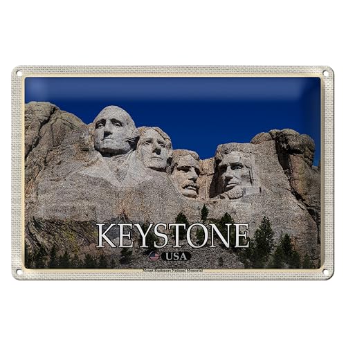 Blechschild | Keystone USA | Mount Rushmore National Memorial | 20 cm x 30 cm Blechschild | Keystone USA | Mount Rushmore National Memorial | 20 cm x 30 cm von Roomando