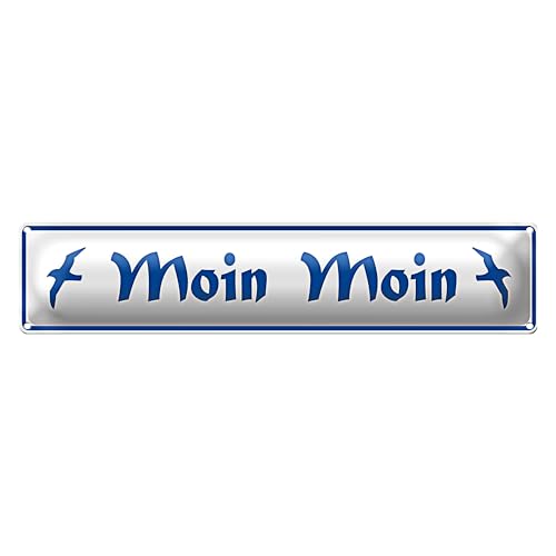Blechschild | Moin Moin | Maritimer Gruß | Nostalgie | 10 x 46cm Blechschild | Moin Moin | Maritimer Gruß | Nostalgie | 10 x 46cm von Roomando