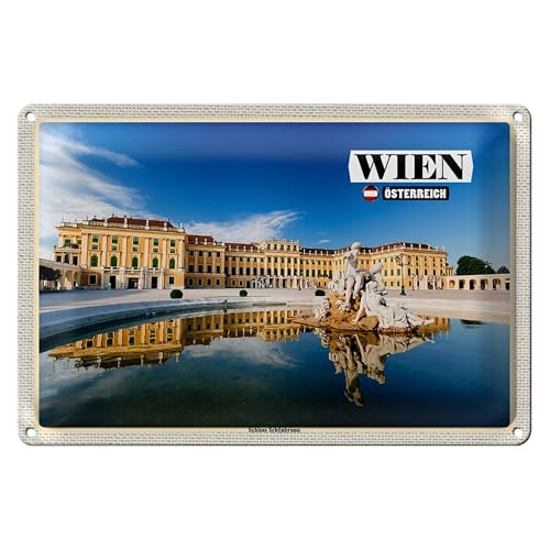 Blechschild | Wien | Österreich | Schloss Schönbrunn | Dekoration | 20 cm x 30 cm von Roomando