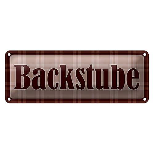 Charmantes Blechschild | Backstube | Nostalgie für Ihre Küche | 10 x 27cm von Roomando