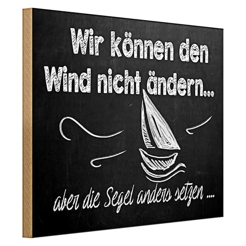 Dekoratives Holzschild 'Wir können den Wind nicht ändern' | Inspirierendes Zitat | Segelboot-Motiv | Perfekt für Heim & Büro | Nostalgie und Retro-Stil | 40 cm x 30 cm Dekoratives Holzschild 'Wir können den Wind nicht ändern' | Inspirierendes Zitat | Segelboot-Motiv | Perfekt für Heim & Büro | Nostalgie und Retro-Stil | 40 cm x 30 cm von Roomando