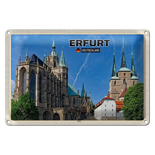 Erfurt | Deutschland | Blechschild | Nostalgie | Retro-Stil | 18 cm x 12 cm Erfurt | Deutschland | Blechschild | Nostalgie | Retro-Stil | 18 cm x 12 cm von Roomando