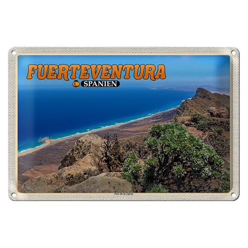 Fuerteventura | Spanien | Blechschild | Wanddeko | Retro | 20 cm x 30 cm von Roomando