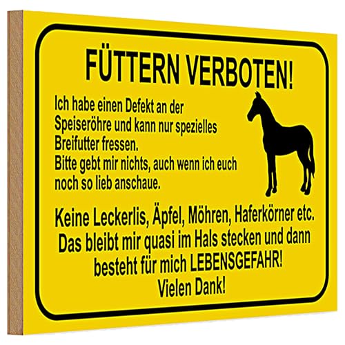 Füttern verboten | Warnschild | Pferd mit Defekt | 20 cm x 30 cm Füttern verboten | Warnschild | Pferd mit Defekt | 20 cm x 30 cm von Roomando