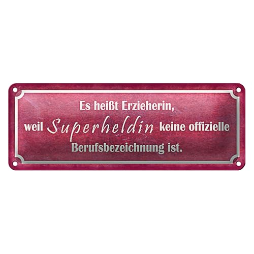 Lustiges Blechschild | Erzieherin Superheldin | Deko für Zuhause | 10 x 27cm Lustiges Blechschild | Erzieherin Superheldin | Deko für Zuhause | 10 x 27cm von Roomando